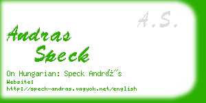 andras speck business card